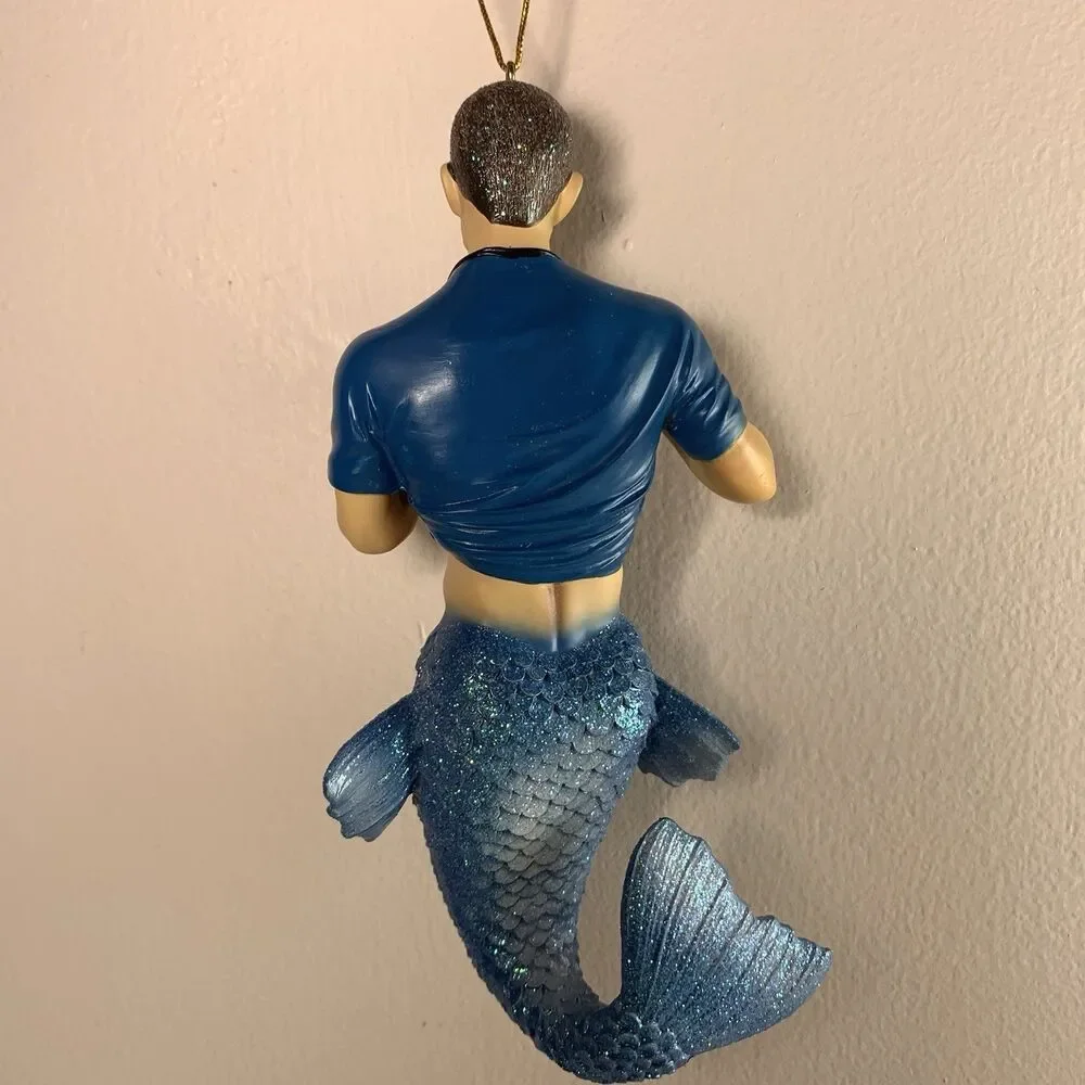 December Diamonds Merman Ornament 55-55133  Nurse Six Pack Beach Holiday 6”